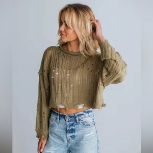 Klesis Cropped Sweater Size L